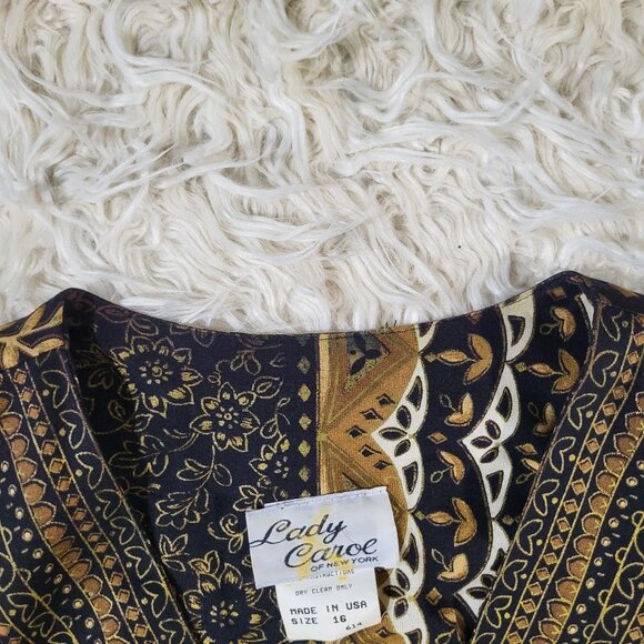 Lady Carol Vintage Floral Blazer/ Cardigan Size 16 - Picture 7 of 16